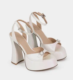 Clearance SANDALIA TACÓN HERRAJE BLANCO Mujer Bride Collection