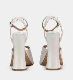 Clearance SANDALIA TACÓN HERRAJE BLANCO Mujer Bride Collection