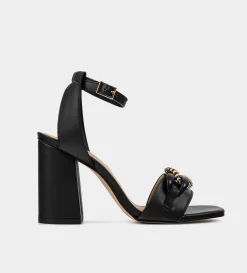 Fashion SANDALIA TACÓN HERRAJE NEGRO Mujer Sandalias Y Plataformas