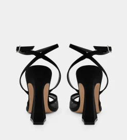 Outlet SANDALIA TACÓN MALLA NEGRO Mujer Fiesta | Sandalias Y Plataformas