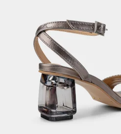 Hot SANDALIA TACÓN TRANSPARENTE INOX Mujer Fiesta | Sandalias Y Plataformas