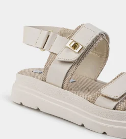 Best SANDALIA TREKKING HEBILLAS BEIGE Mujer Sandalias Y Plataformas