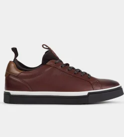 Best SNEAKER CALCETÍN HERMÉTICO PIEL VINO Hombre Sneakers