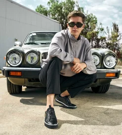 Online SNEAKER CALCETÍN HERMÉTICO PIEL NEGRO Hombre Sneakers