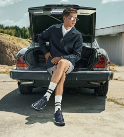 Sale SNEAKER CALCETÍN HERMÉTICO PIEL AZUL Hombre Sneakers