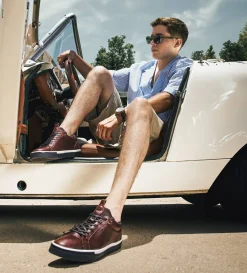 Best SNEAKER CALCETÍN HERMÉTICO PIEL VINO Hombre Sneakers