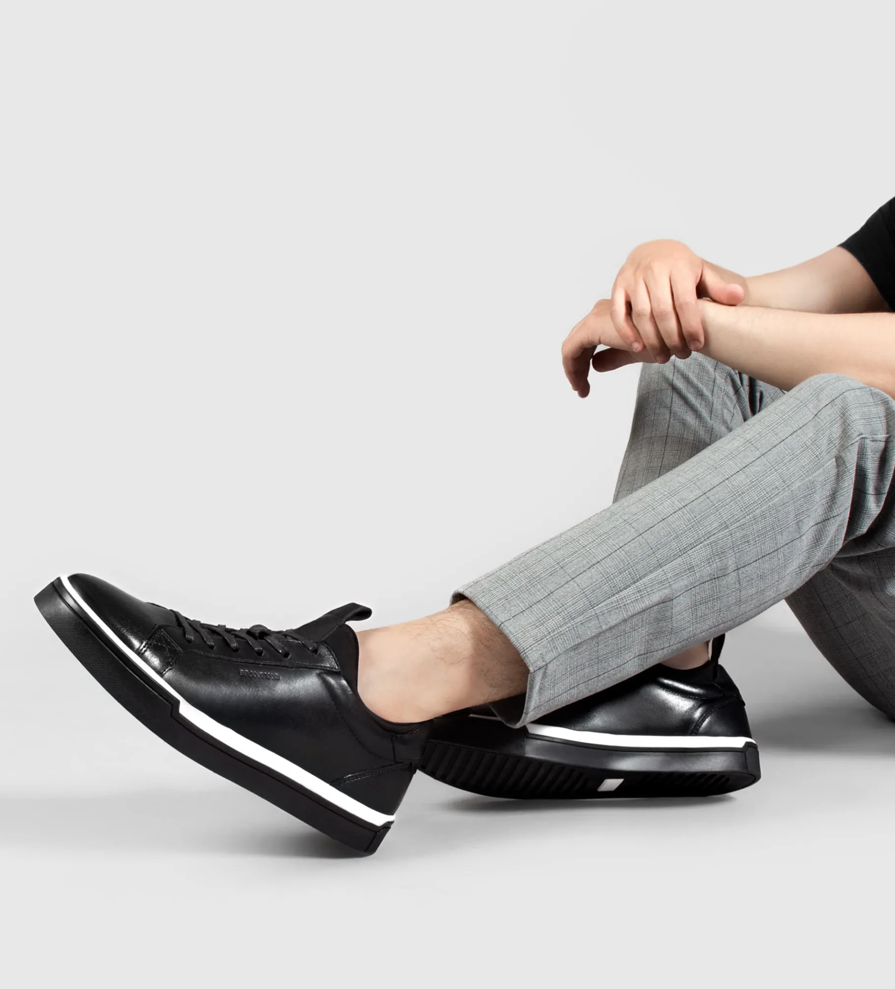 Online SNEAKER CALCETÍN HERMÉTICO PIEL NEGRO Hombre Sneakers