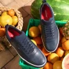 New SNEAKER CASUAL AGUJETA ELÁSTICA PIEL AZUL Hombre Sneakers