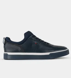 New SNEAKER CASUAL AGUJETA ELÁSTICA PIEL AZUL Hombre Sneakers