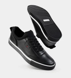 Best SNEAKER CASUAL AGUJETA ELÁSTICA PIEL NEGRO Hombre Sneakers