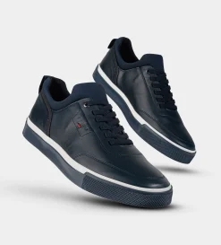 New SNEAKER CASUAL AGUJETA ELÁSTICA PIEL AZUL Hombre Sneakers