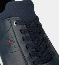 New SNEAKER CASUAL AGUJETA ELÁSTICA PIEL AZUL Hombre Sneakers