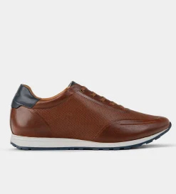 New SNEAKER CASUAL AGUJETAS PIEL MIEL Hombre Sneakers
