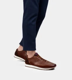 Discount SNEAKER CASUAL PERFORADO PIEL CAFE Hombre Sneakers