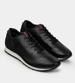 Online SNEAKER CASUAL PERFORADO PIEL NEGRO Hombre Sneakers