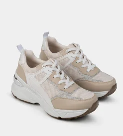 Hot SNEAKER CHUNKY AGUJETA BEIGE Mujer Sneakers