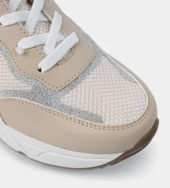 Hot SNEAKER CHUNKY AGUJETA BEIGE Mujer Sneakers