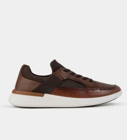 Clearance SNEAKERS CALCETÍN PIEL CAFÉ Hombre Sneakers