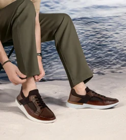 Clearance SNEAKERS CALCETÍN PIEL CAFÉ Hombre Sneakers