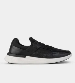 Hot SNEAKERS CALCETÍN PIEL NEGRO Hombre Sneakers