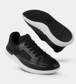 Hot SNEAKERS CALCETÍN PIEL NEGRO Hombre Sneakers