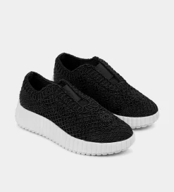 Outlet SNEAKERS PLATAFORMA TEXTURA BORDADA NEGRO Mujer Sneakers