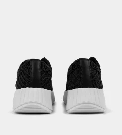 Outlet SNEAKERS PLATAFORMA TEXTURA BORDADA NEGRO Mujer Sneakers