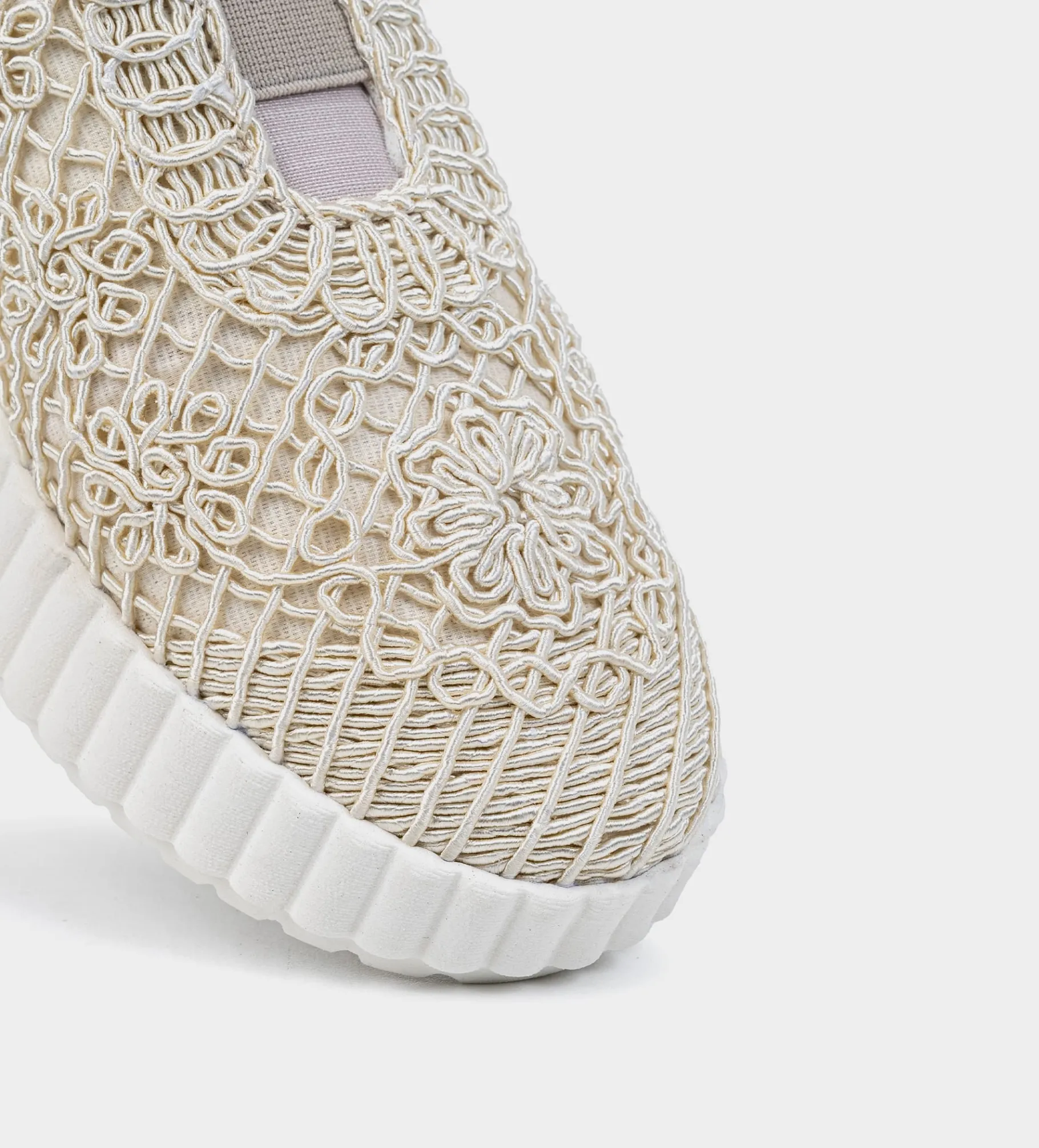 Fashion SNEAKERS PLATAFORMA TEXTURA BORDADA BEIGE Mujer Sneakers