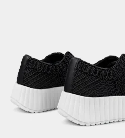 Outlet SNEAKERS PLATAFORMA TEXTURA BORDADA NEGRO Mujer Sneakers