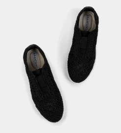 Outlet SNEAKERS PLATAFORMA TEXTURA BORDADA NEGRO Mujer Sneakers