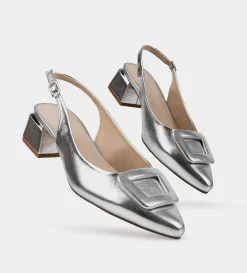 Online ZAPATILLA DESTALONADA HERRAJE PLATA Mujer Fiesta | Tacones Y Zapatillas