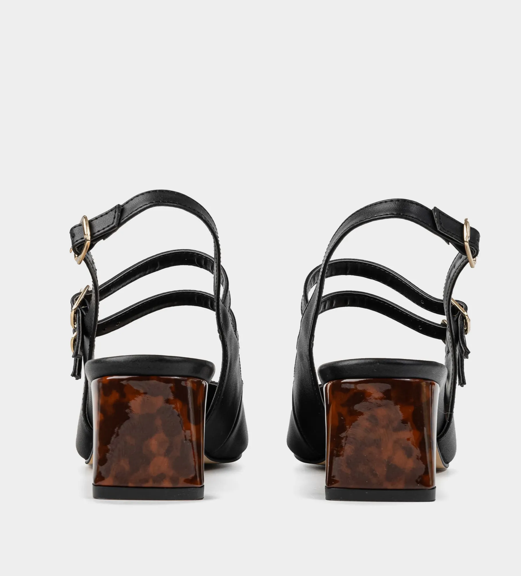 Best ZAPATILLA DOBLE HEBILLA NEGRO Mujer Tacones Y Zapatillas