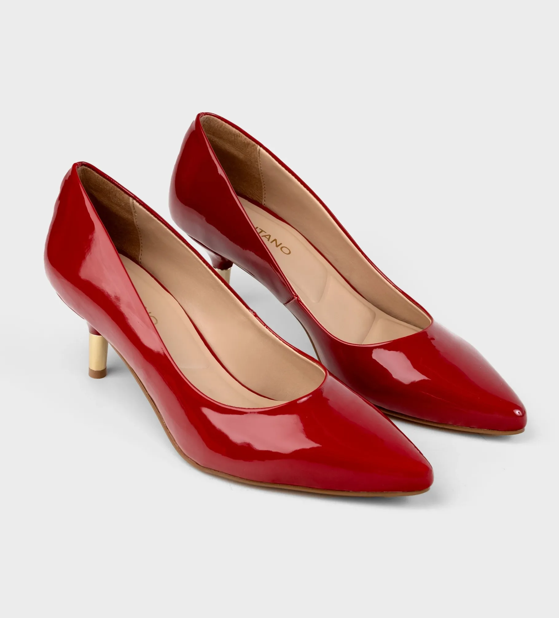 Clearance ZAPATILLA TACÓN BAJO CHAROL ROJO Mujer Tacones Y Zapatillas