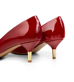 Clearance ZAPATILLA TACÓN BAJO CHAROL ROJO Mujer Tacones Y Zapatillas