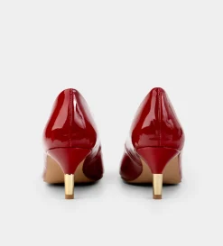 Clearance ZAPATILLA TACÓN BAJO CHAROL ROJO Mujer Tacones Y Zapatillas