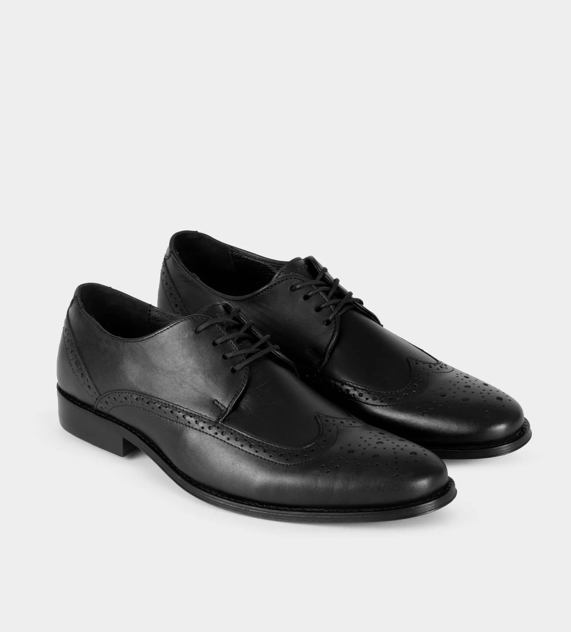 New ZAPATO DE VESTIR WINGTIP PIEL NEGRO Hombre Vestir