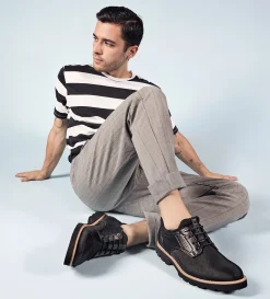 Sale ZAPATO DERBY COMBINACIÓN NEGRO Hombre Casual