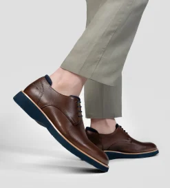 Clearance ZAPATO DERBY PIEL CAFÉ Hombre Casual