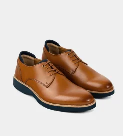 Clearance ZAPATO DERBY PIEL MIEL Hombre Casual