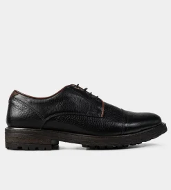 Clearance ZAPATO DERBY PIEL PREMIUM NEGRO Hombre Casual