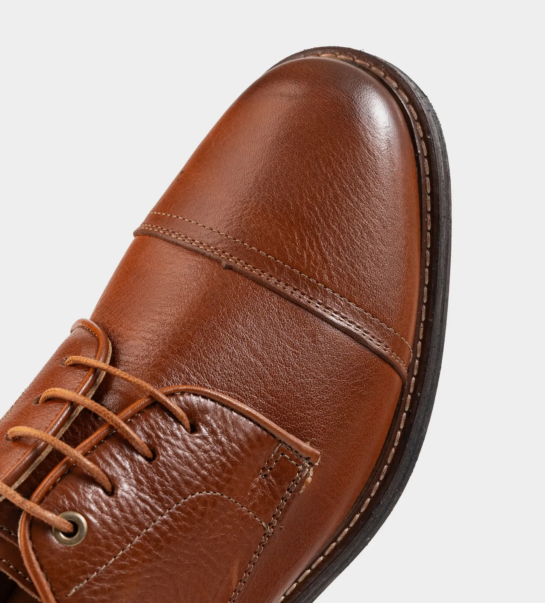 Discount ZAPATO DERBY PIEL PREMIUM MIEL Hombre Casual
