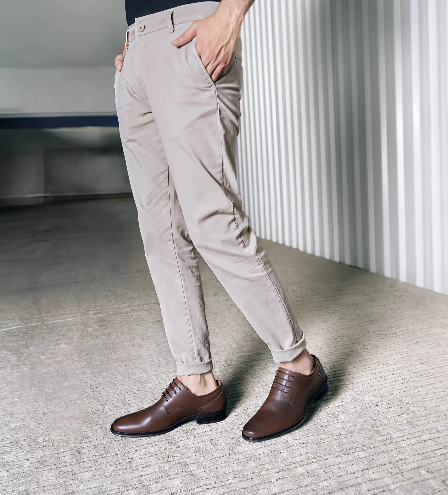 New ZAPATO OXFORD PIEL CAFÉ Hombre Vestir