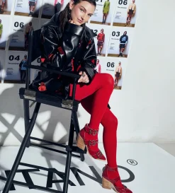 Hot ZAPATO TACÓN HEBILLAS METÁLICAS ROJO Mujer Tacones Y Zapatillas