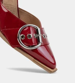 Hot ZAPATO TACÓN HEBILLAS METÁLICAS ROJO Mujer Tacones Y Zapatillas